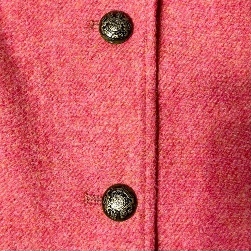 Talbots Classic Shetland Blazer Jacket Twill Pink Coral Herringbone 12 NWT - Picture 10 of 12